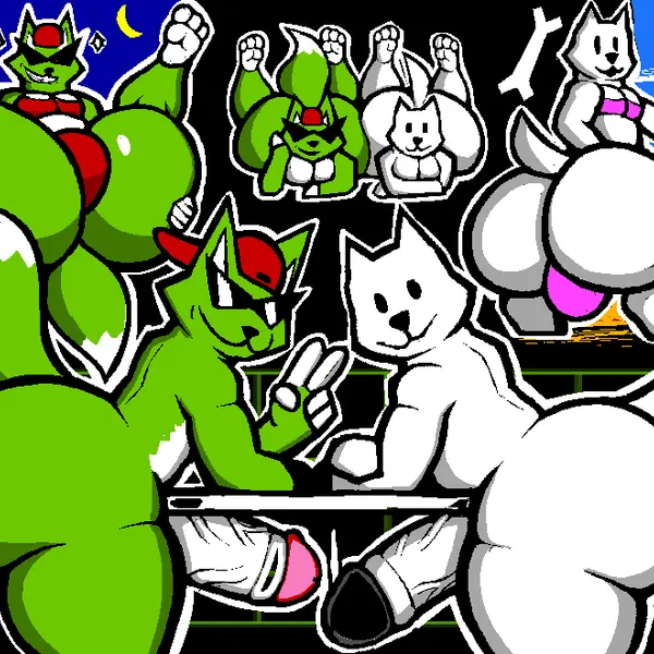 annoying dog (undertale), radiation fox (undertale) (undertale (series)) created by gayguyfella