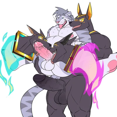 anuberus (xxl woofia), justin (ieaden) (european mythology, greek mythology) created by seyrmo