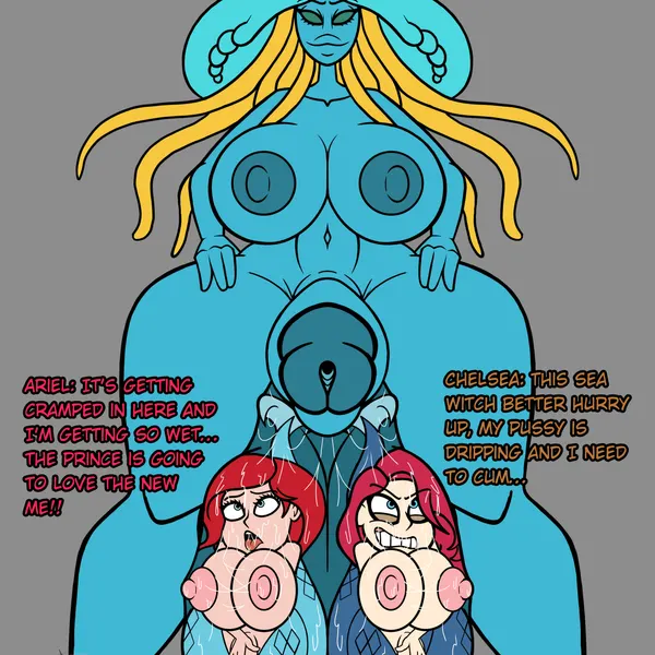 ariel (disney), chelsea van der zee, kalahari (morphide) (disney, ruby gillman teenage kraken) created by xsherlock420