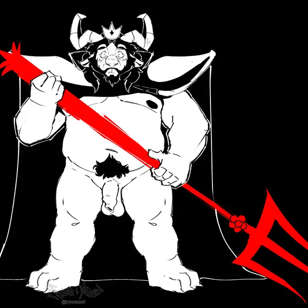 asgore dreemurr (undertale, undertale (series)) created by ryonane