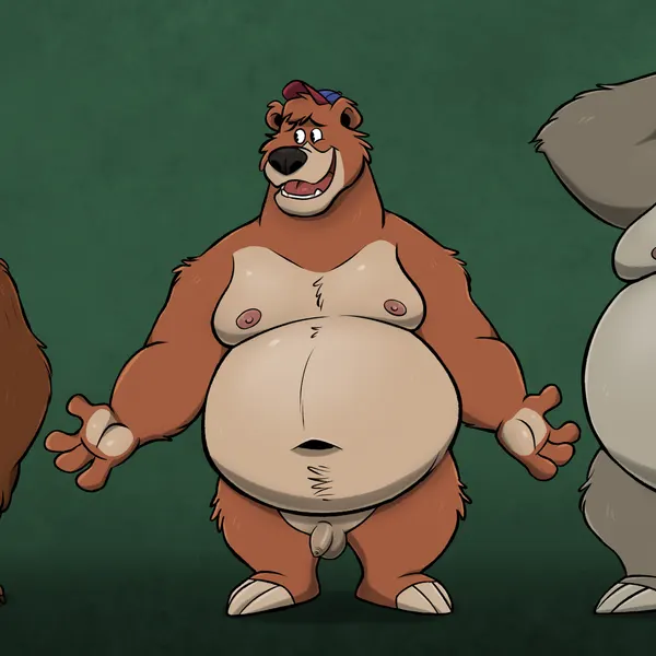 baby bear (puss in boots), baloo, kit cloudkicker (disney, dreamworks) created by ethancostas