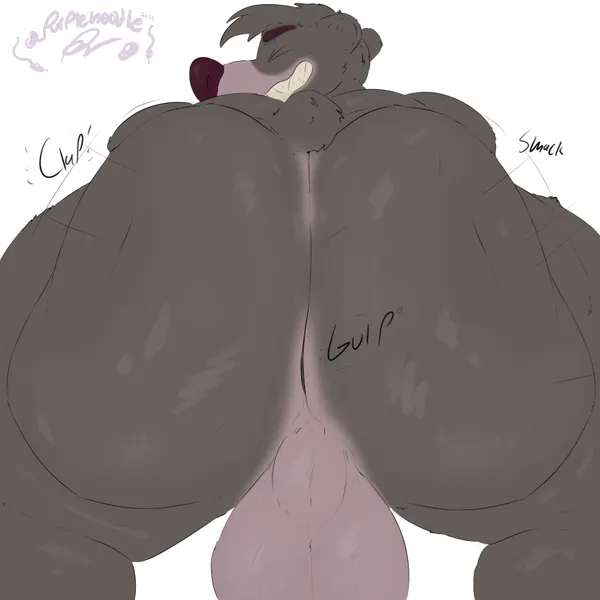 baloo (disney, the jungle book) created by purplen00dle