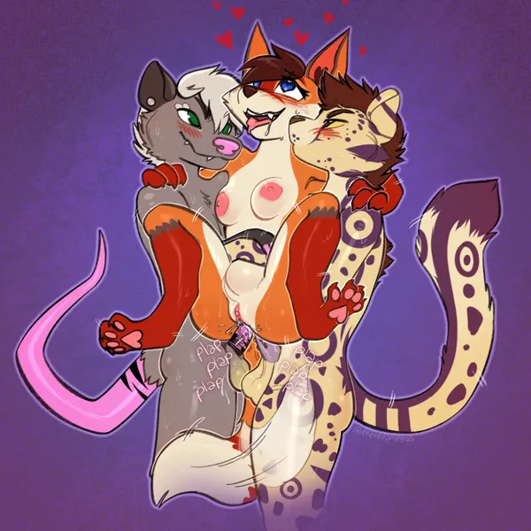 barleychee, ferox (feroxdoon), xander (barleychee) (kinktober, kinktober 2025) created by teeveeomegas