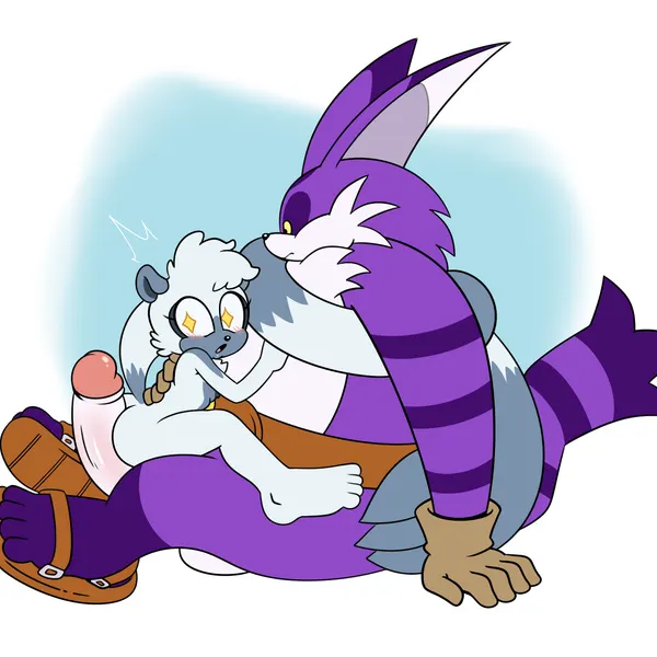 big the cat, tangle the lemur (idw publishing, sega) created by hyoumaru