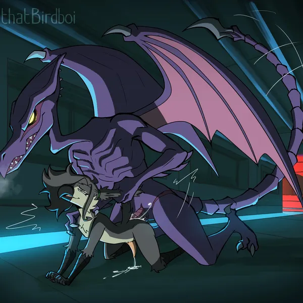 birb (somesacredbird), ridley (metroid, nintendo) created by thatbirdboi