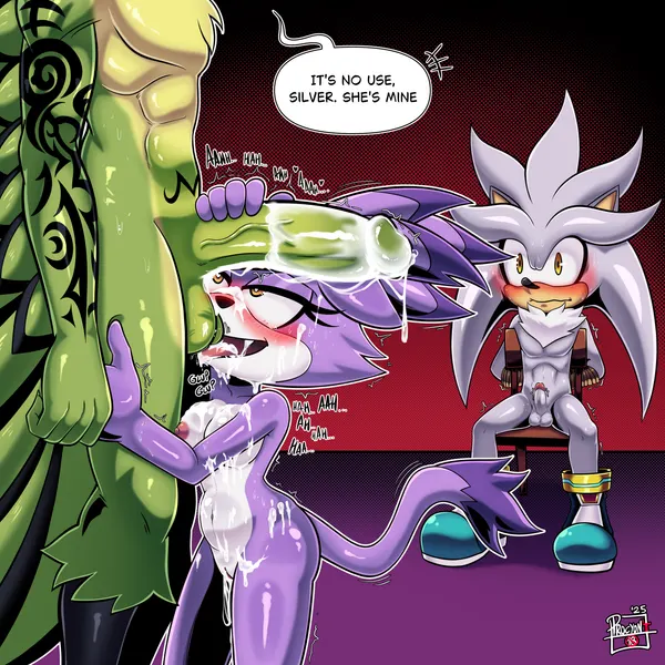 blaze the cat, lacuna kessinger, silver the hedgehog (sega, sonic the hedgehog (series)) created by procyon star