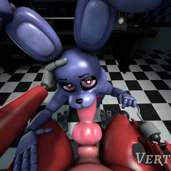 bonnie (fnaf), foxy (fnaf) (five nights at freddy's, scottgames) created by vertichusko