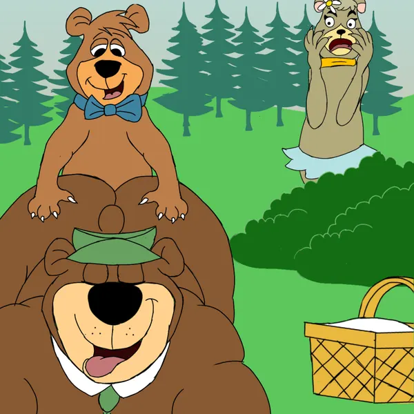 boo-boo bear, cindy bear, yogi bear (character) (hanna-barbera, yogi bear) created by unclejock