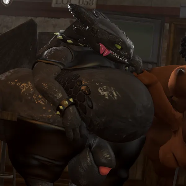 bruna (okbruh), toothless (dreamworks, how to train your dragon) created by ok bruh