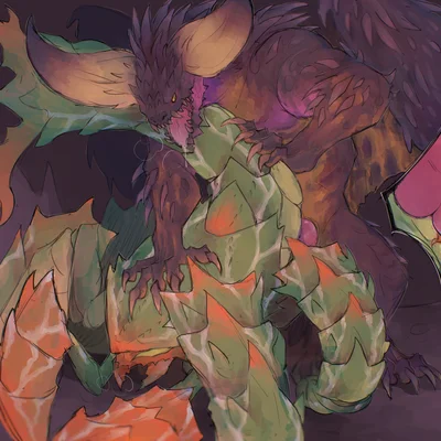 capcom, monster hunter created by slumberpup