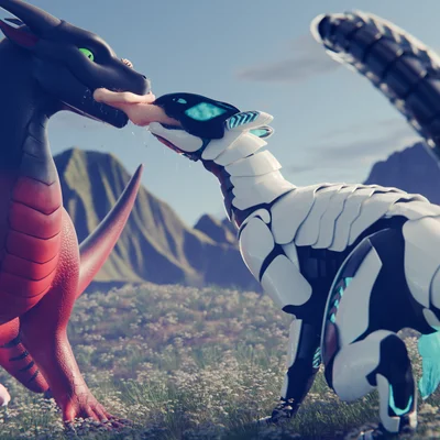 chase (crimsoncreaturecreations), crimson (crimsoncreaturecreations), wi (dewith) (mythology) created by crimsoncreaturecreations