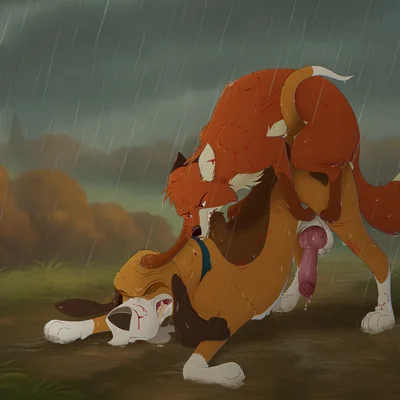 copper (tfath), tod (tfath) (disney, the fox and the hound) created by sketch houndog