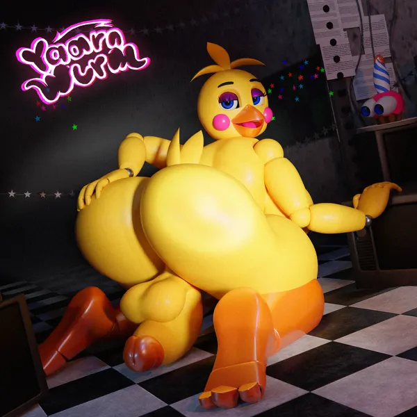 cupcake (fnaf), mr. cupcake, runaboo chica (five nights at freddy's, five nights at freddy's 2) created by yaarnwurm