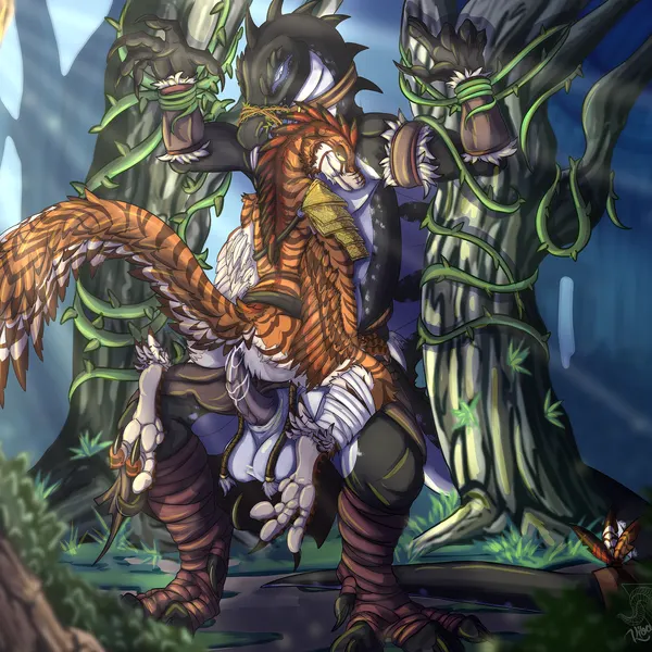 dahy (vexedraptor), sorrel (sorrelbirdy) created by kibacreations