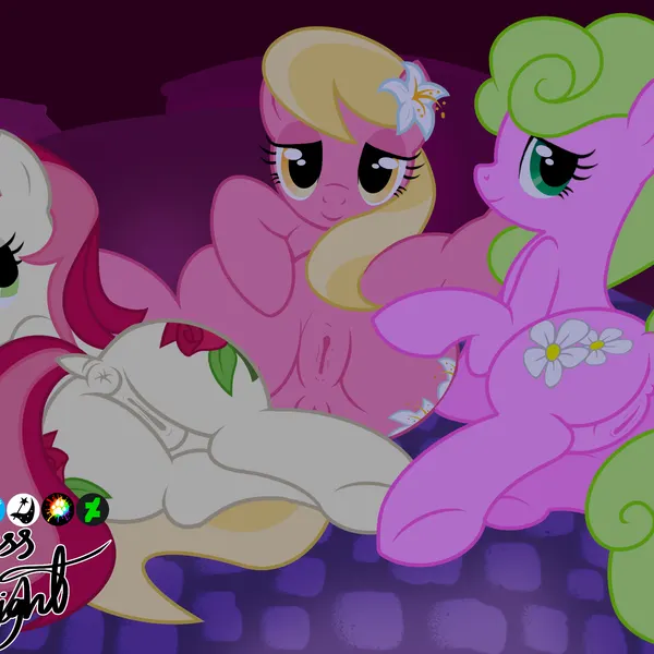 daisy (mlp), lily (mlp), rose (mlp) (friendship is magic, hasbro) created by mistressmidnight