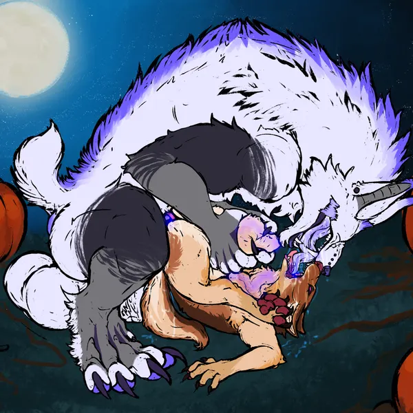 dex (weredemo), toffee (yonnixart) (halloween, mythology) created by yonnixart