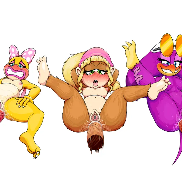 dixie kong, koopaling, wave the swallow (donkey kong (series), mario bros) created by dexstar