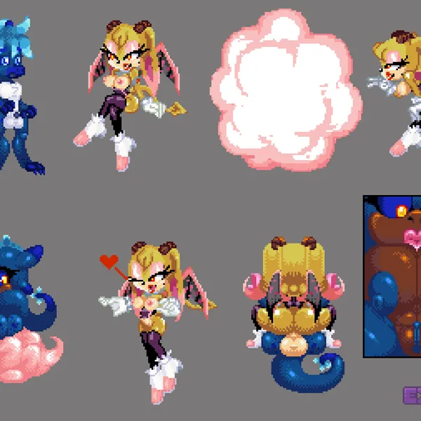 fan character, succubus (project x) (project x love potion disaster, sega) created by exkrill