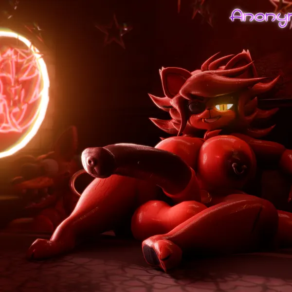fexa (cryptiacurves), foxy (fnaf) (five nights at freddy's, fredina's nightclub) created by anonymousfm