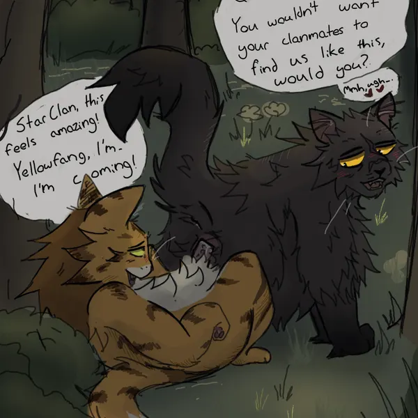 firestar (warriors), yellowfang (warriors) (warriors (book series)) created by ccat18