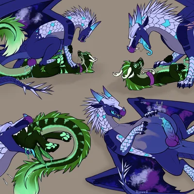 galaxy (dragon), sycamore (wanishi) (mythology, wings of fire) created by kuueen