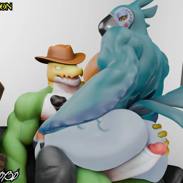 gummigoo (tadc), kass (tloz) (breath of the wild, glitch productions) created by smokedaddy