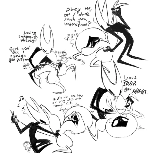 hornet (hollow knight), lace (hollow knight: silksong) (hollow knight: silksong, hollow knight (franchise)) created by objectfucker