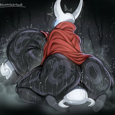 hornet (hollow knight), the knight (hollow knight) (hollow knight (franchise), team cherry) created by teatotalerlewds