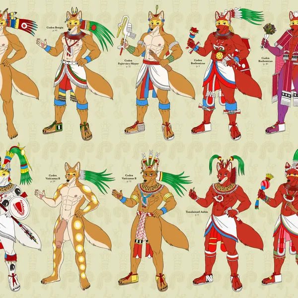 huehuecoyotl (american mythology, aztec mythology) created by ohs688