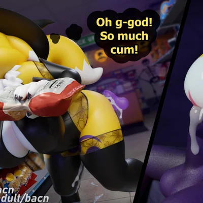 impmon (bacn), renamon (bacn) (bandai namco, digimon) created by bacn