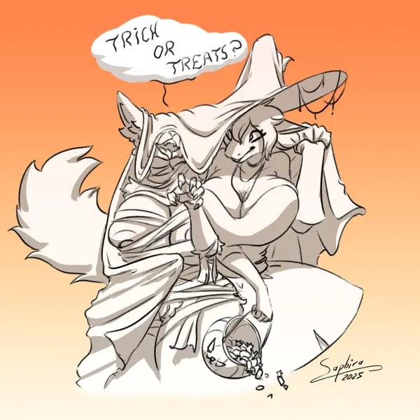 iria (inky x), saphira (saphirathefur) (halloween) created by saphirathefur