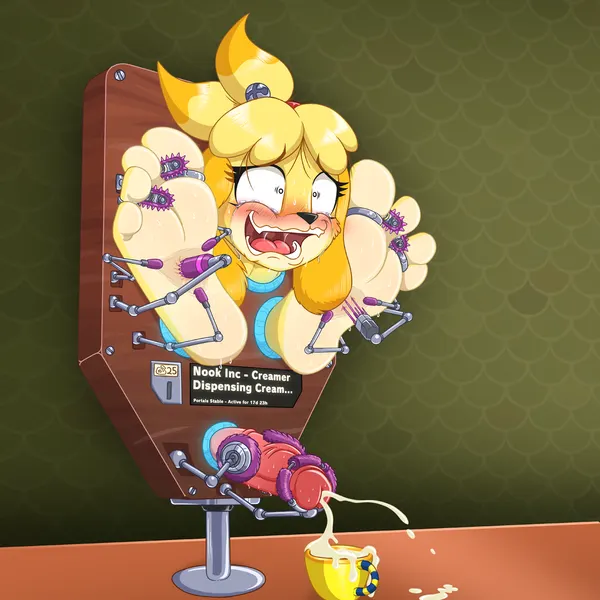 isabelle (animal crossing) (animal crossing, nintendo) created by caroo