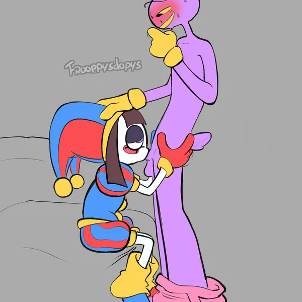 jax (tadc), pomni (tadc) (glitch productions, the amazing digital circus) created by frooppysdopys