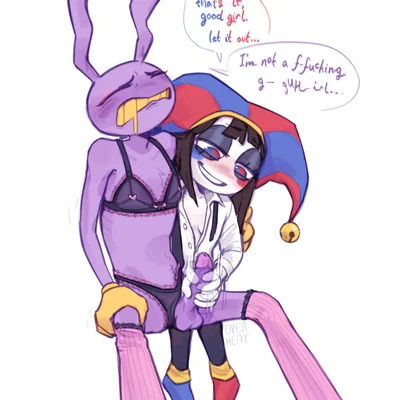 jax (tadc), pomni (tadc) (glitch productions, the amazing digital circus) created by overheat mp4