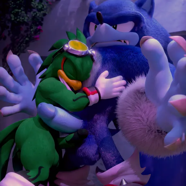 jet the hawk, sonic the hedgehog, sonic the werehog (sega, sonic riders) created by ewr 115
