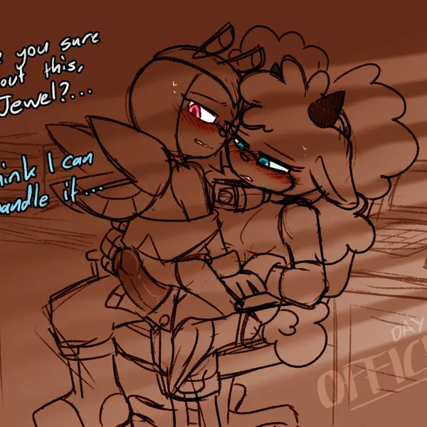 jewel the beetle, lanolin the sheep (sonic) (idw publishing, sega) created by wolfofdiamonds