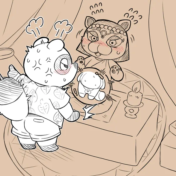 katrina (animal crossing), tom nook (animal crossing) (animal crossing, nintendo) created by 96panda