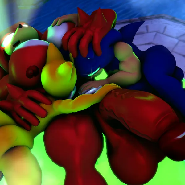 knuckles the echidna, miles prower, sonic the hedgehog (sega, sonic the hedgehog (series)) created by angelic endowment
