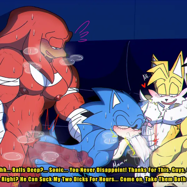 knuckles the echidna, miles prower, sonic the hedgehog (sega, sonic the hedgehog (series)) created by bacon sama