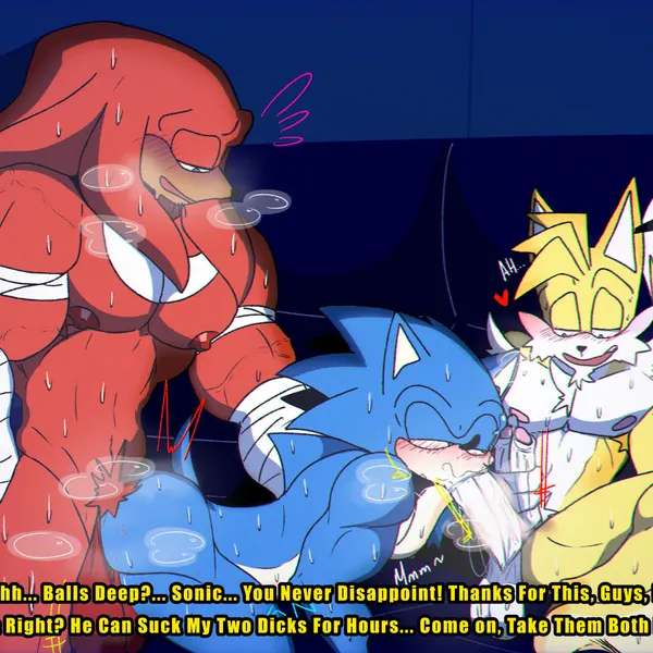 knuckles the echidna, miles prower, sonic the hedgehog (sega, sonic the hedgehog (series)) created by bacon sama