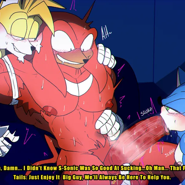 knuckles the echidna, miles prower, sonic the hedgehog (sega, sonic the hedgehog (series)) created by bacon sama