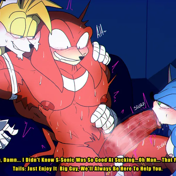knuckles the echidna, miles prower, sonic the hedgehog (sega, sonic the hedgehog (series)) created by bacon sama