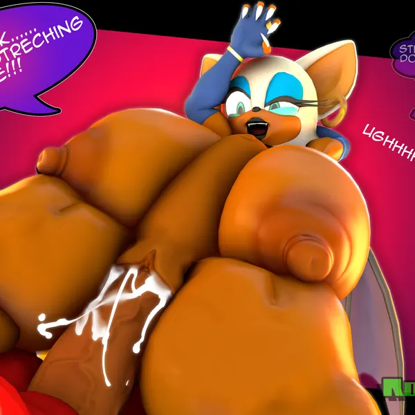 knuckles the echidna, rouge the bat (sega, sonic the hedgehog (series)) created by rocketspuff