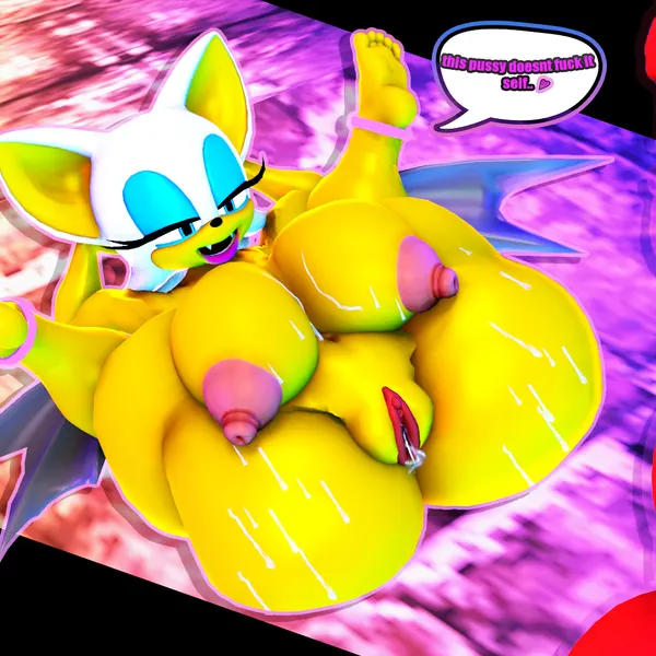 knuckles the echidna, rouge the bat (sega, sonic the hedgehog (series)) created by rocketspuff