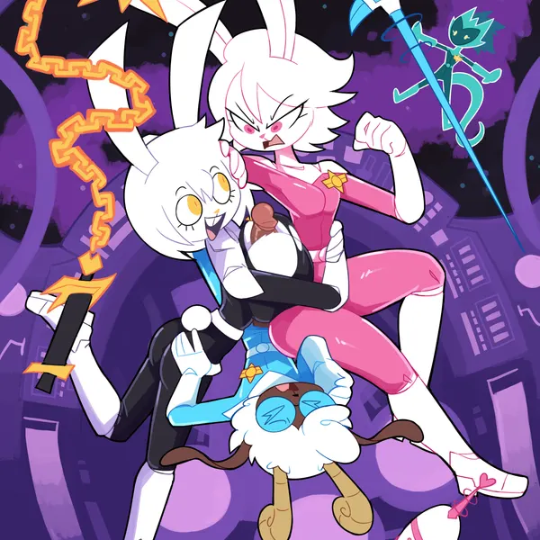 kuro (miscon), midori (miscon), pinku (miscon) created by miscon
