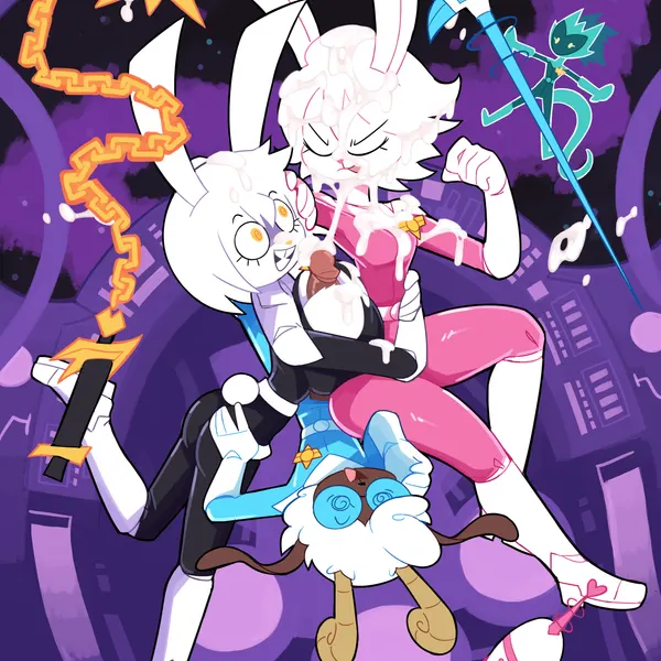 kuro (miscon), midori (miscon), pinku (miscon) created by miscon