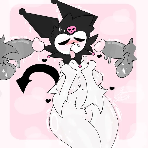 kuromi (hello kitty (series), onegai my melody) created by voidlyvessel