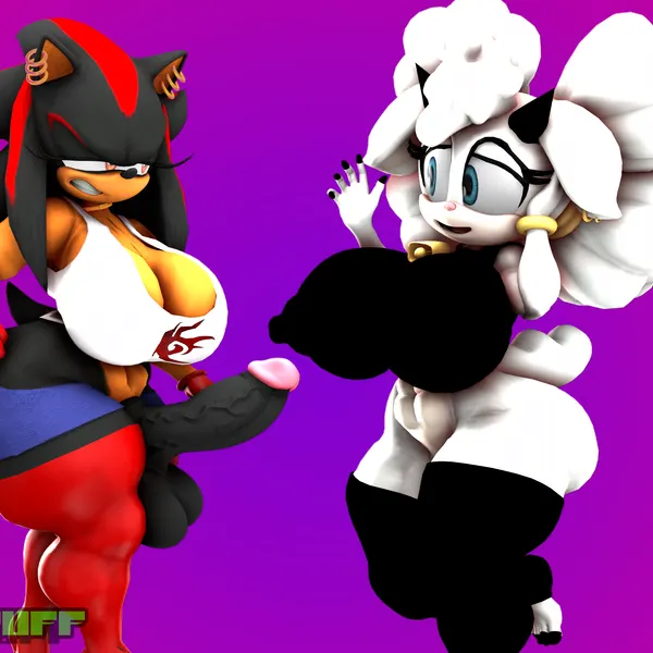 lanolin the sheep (sonic), shadow the hedgehog (idw publishing, sega) created by rocketspuff