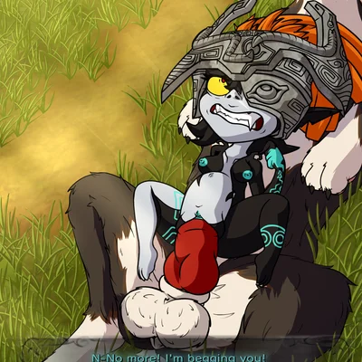 link (wolf form), midna (nintendo, the legend of zelda) created by meyk