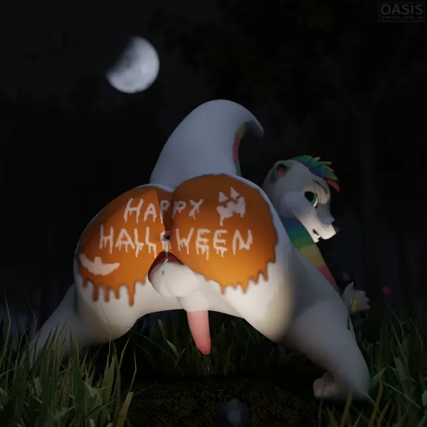 lucky (otter) (halloween) created by otter oasis